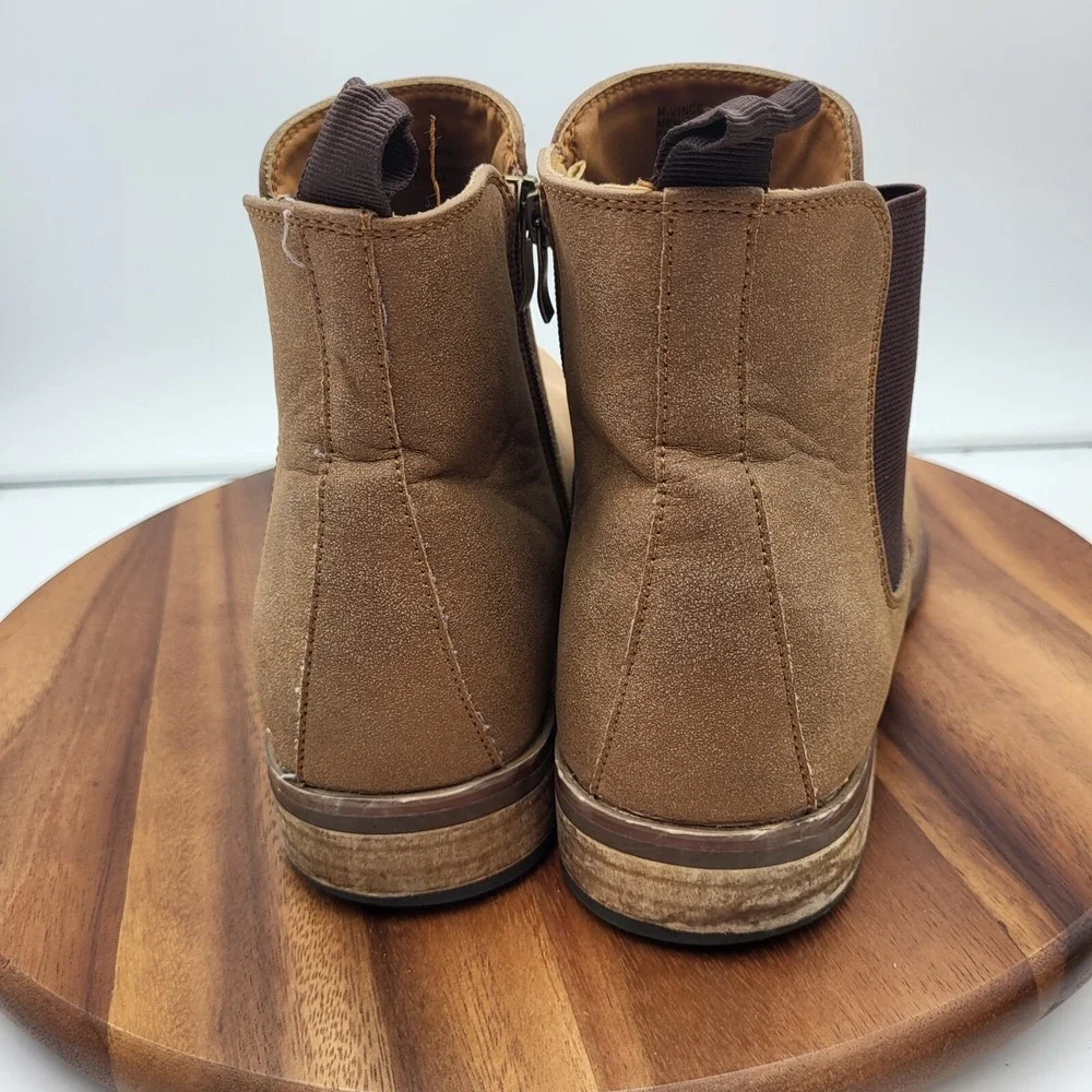 Steve Madden Chelsea Boots Mens Size 12 M Beige Vegan Leather Vince Casual Shoes